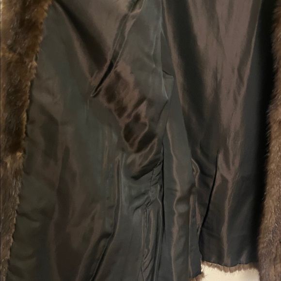 100% Real Vintage Mahogany Mink Fur Coat Beautiful Elegant M - Picture 10 of 14
